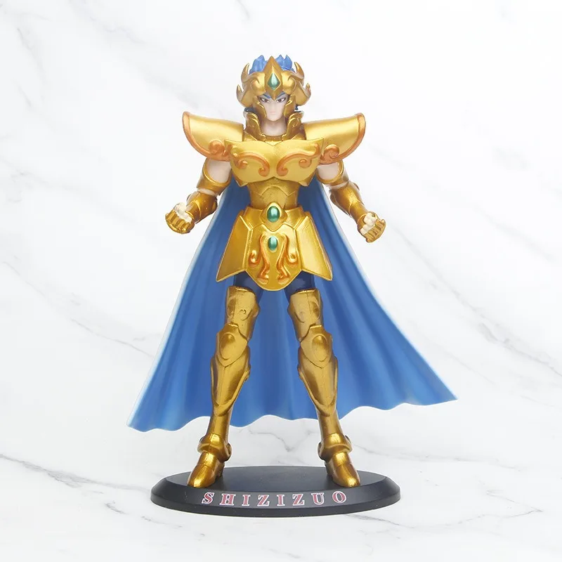 Saint Seiya The Gold Saints Aries Pisces Aquarius PVC Statue Action Figurine Desk Collectible Anime Model Toys Figures Gift