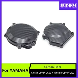 Motorcycle Ignition Clutch Cover Magnetic Motor Stator Carbon Fiber Guard Protector For YAMAHA YZ250 08-20 YZ250X 16-20 Off-road
