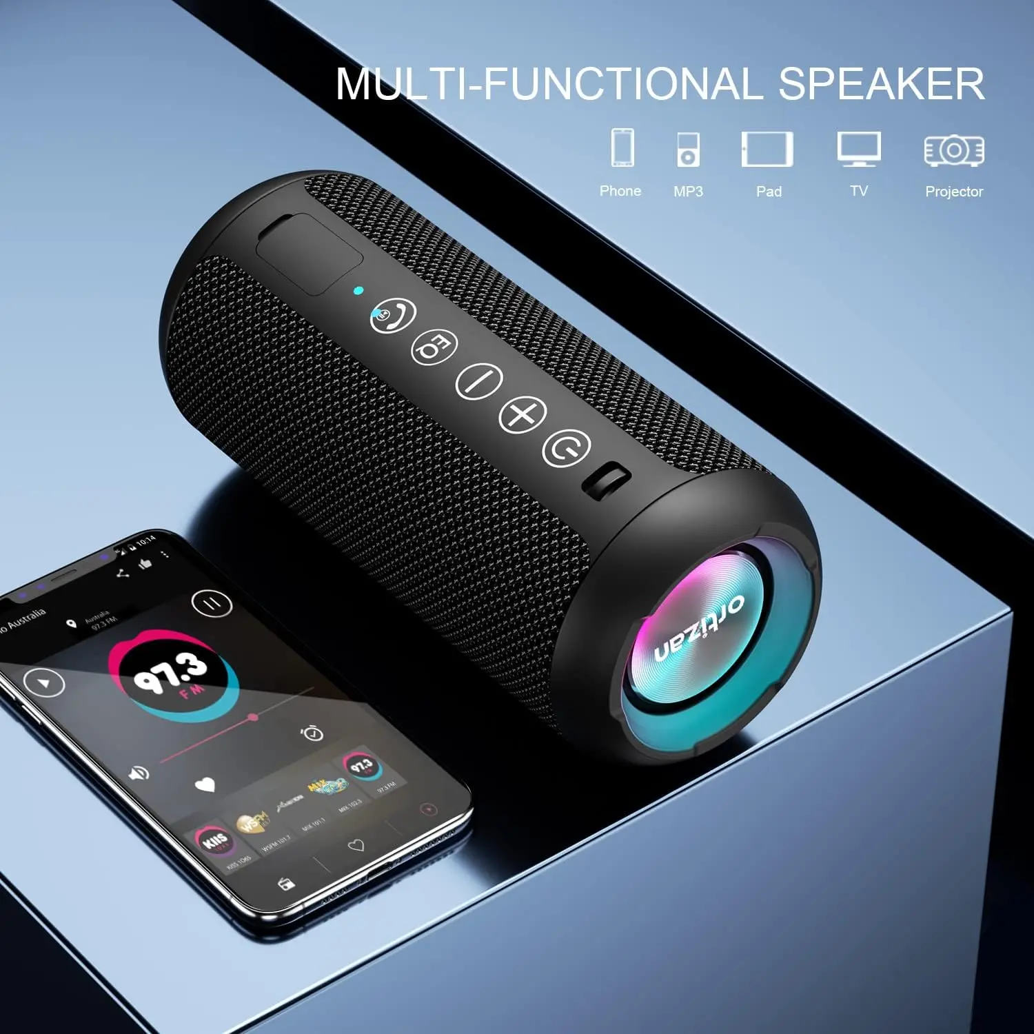 Ortizan Portable Wireless Speaker Bluetooth 5.3 , Powerful Bass