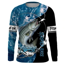 Men's Long Sleeve T-shirt Fishing Print 3D Graphic T Shirts Men Women Fashion Fitness Tops Tees Outdoor Sportwear Clothing Tee