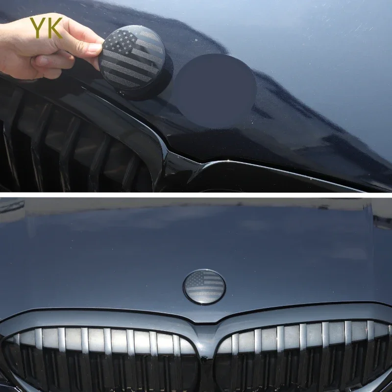 

For BMW 3 5 Series X1 U11 G20 G30 2020-26 Car Front Rear Logo Cover Decorative Car Accessories(Front 81mm Rear 72mm)