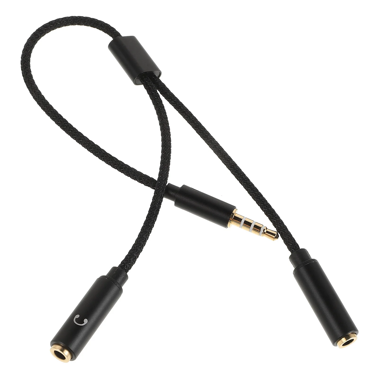

3.5mm Headphone Mic Splitter Adapter Cable Dual Output Audio Jack Bass Guitar Microphone Wire Robust Construction