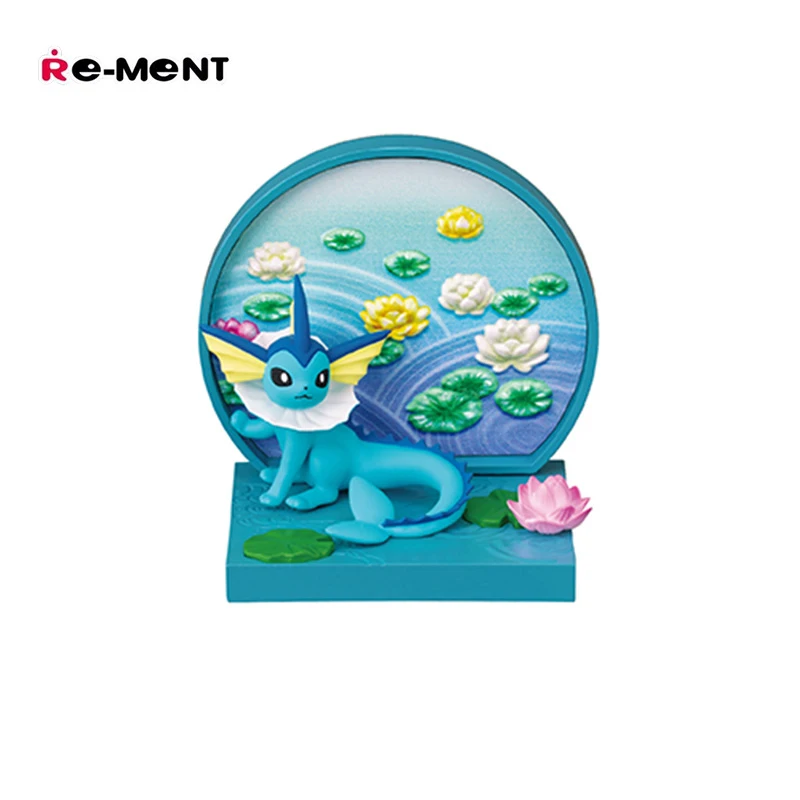 Original Pokemon Animation Peripheral Toys Froslass Vaporeon Rowlet Gacha Lucky Draw Anime Action Model Figures Collection