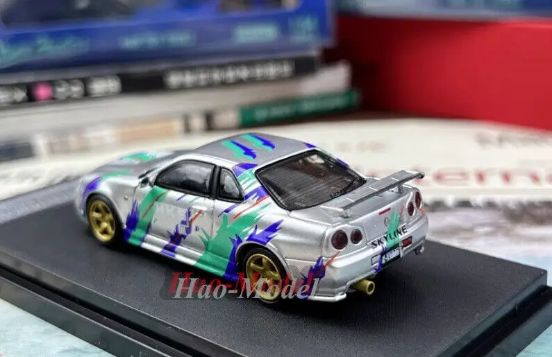 SH 1/64 สําหรับNissan GTR R34 Nismo Z-TuneรถจําลองDiecastจําลองของเล่นของขวัญวันเกิดงานอดิเรกจอแสดงผลคอลเลกชัน