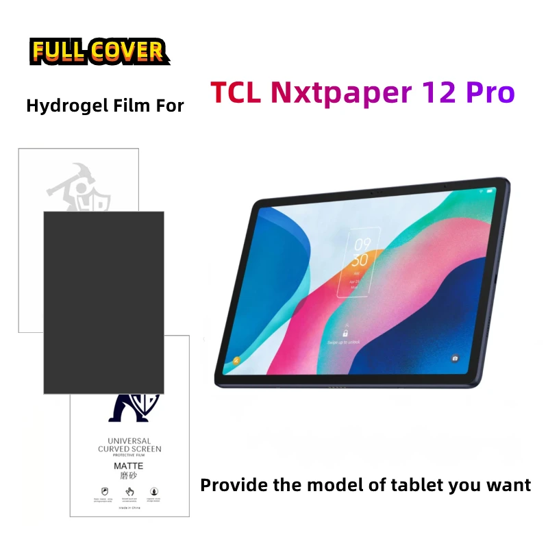 

2pcs Matte Tablets Hydrogel Film For TCL Nxtpaper 12 Pro HD Screen Protector For TCL Nxtpaper 12 Pro Anti Spy Protective Film
