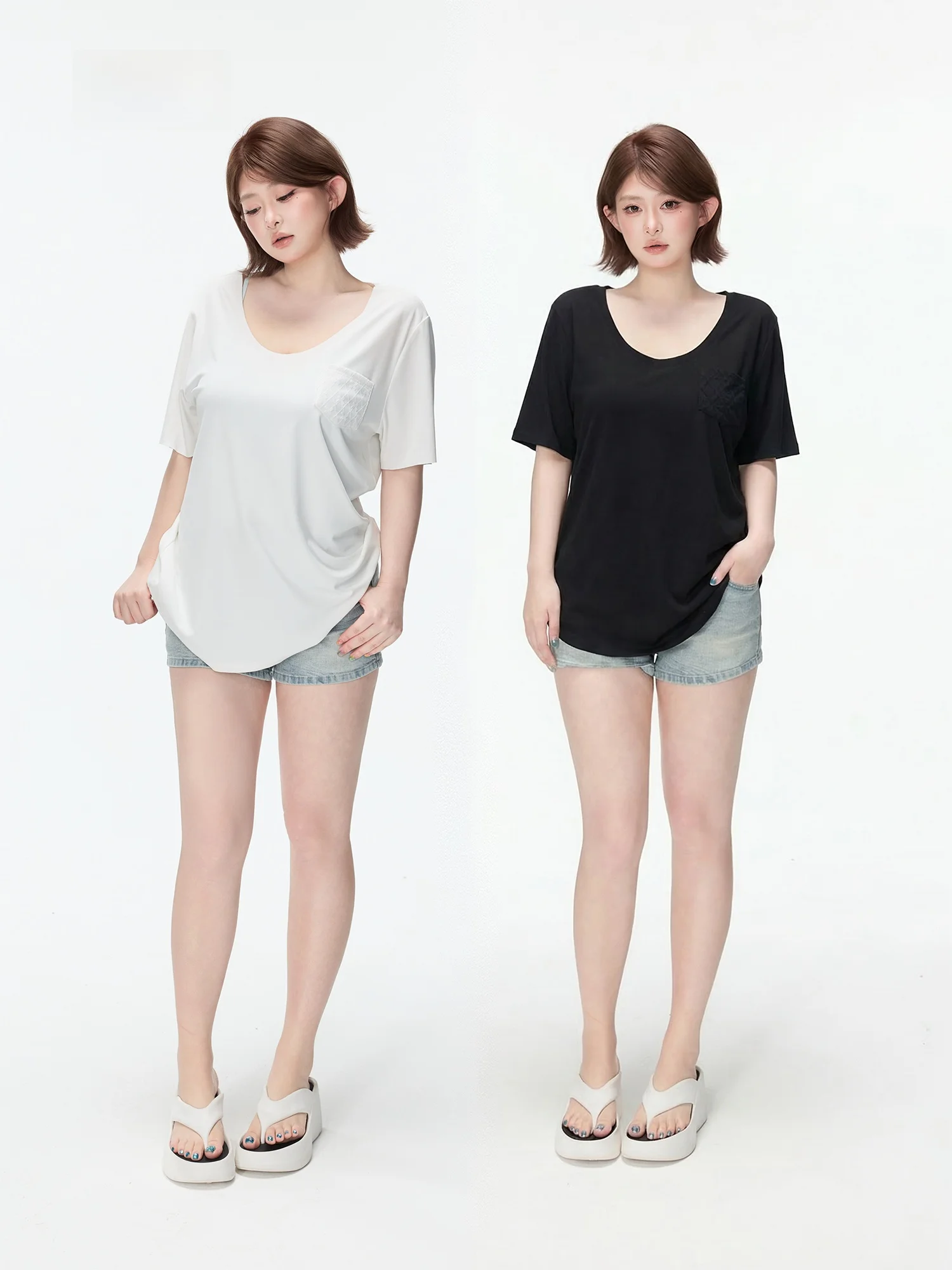 

Футболка Black Tech Ice Mask Skin, многоразовая, женская, вязаная, с V-образным вырезом, с коротким рукавом, стандартный крой.