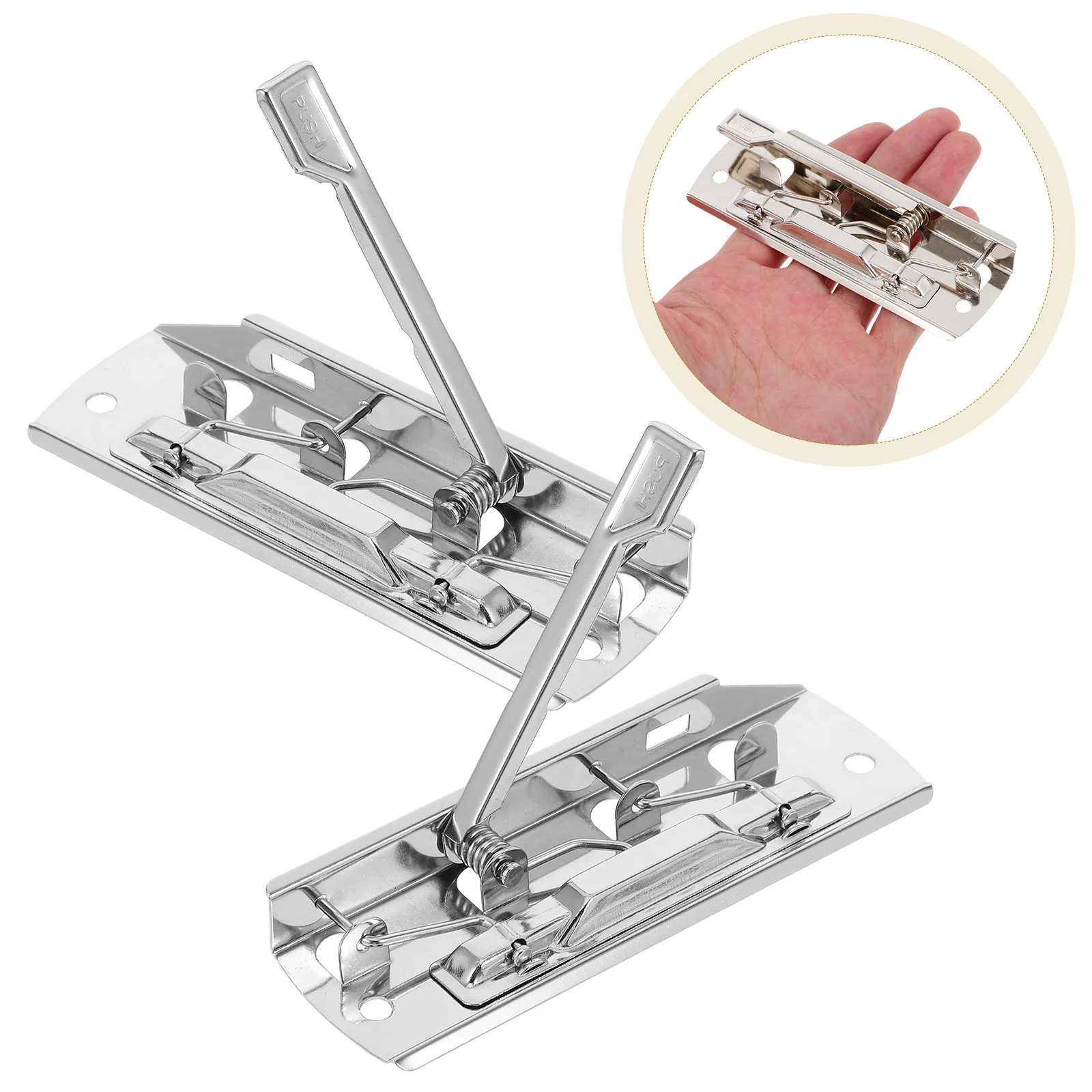 10 Pcs Folder Spring Clip Lever Clipboard Clamp File Folders Heavy-duty Clips Foldback High-grip Metal Page Document