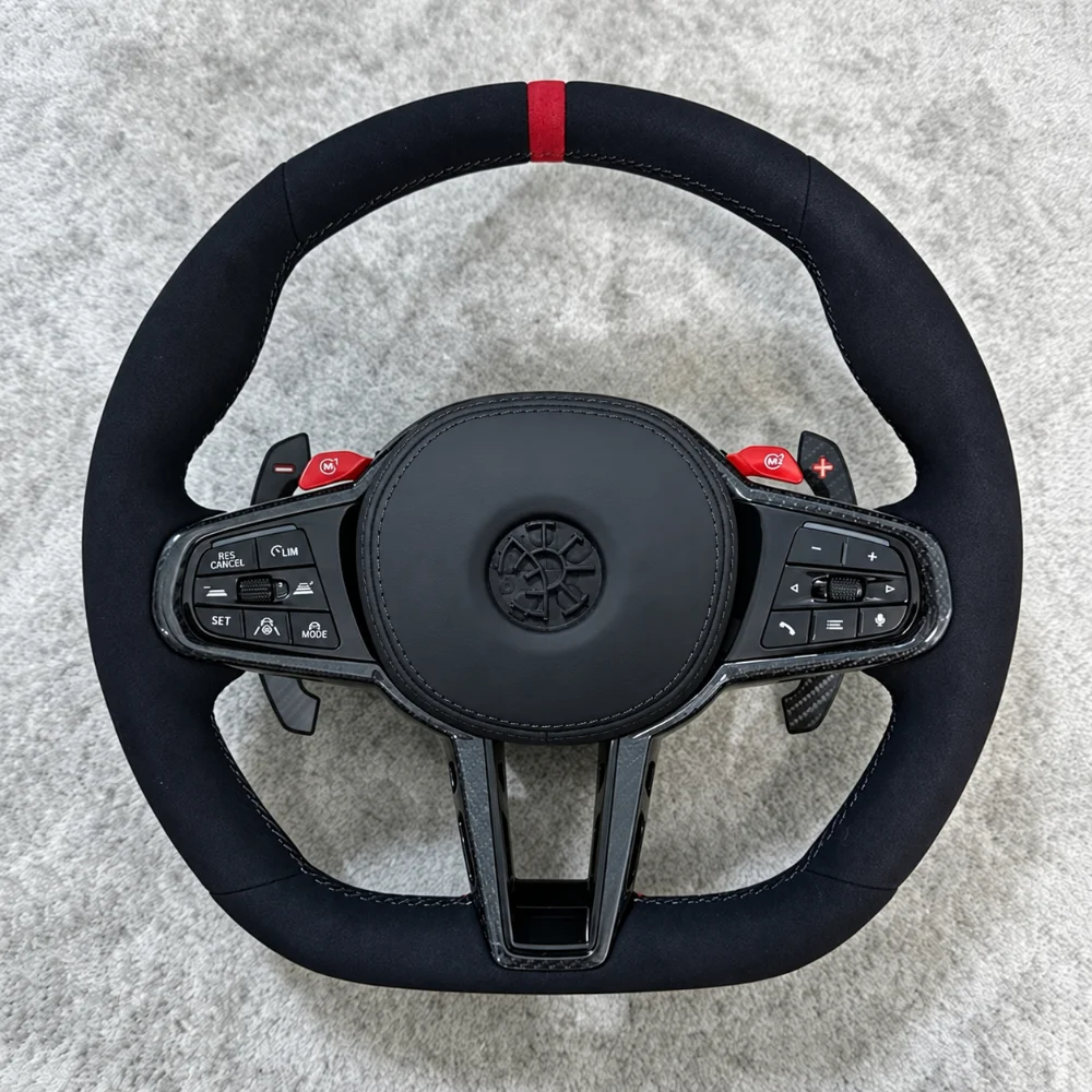 Customized Suede Carbon Fiber Car Steering Wheel Upgrade For BMW G82 G42 G21 G80 G07 G30 G42 G87 F90 F80 F86 Car Accessories