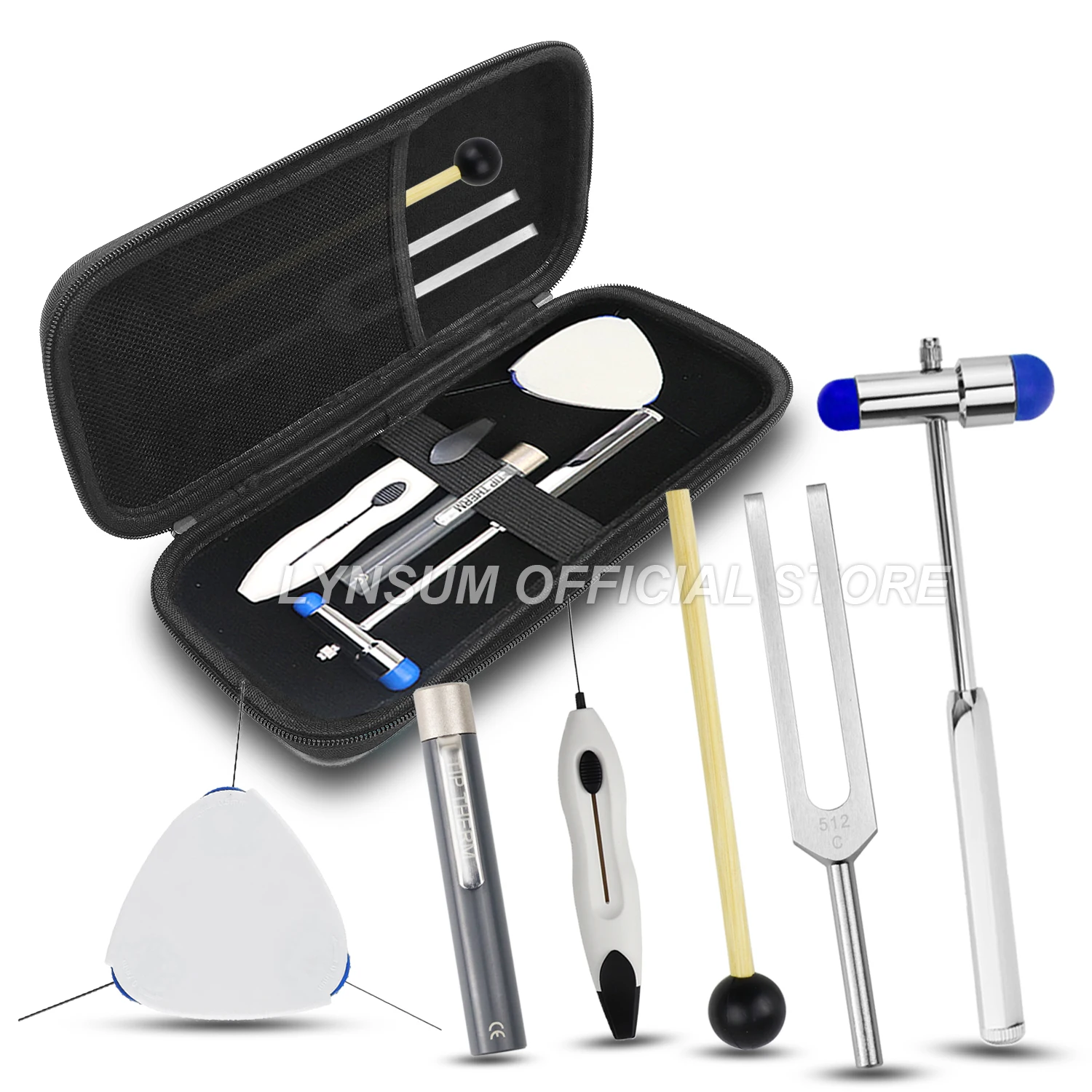 6 in 1 Medical Diabetic Monofilament Sensory Tester Foot Nerve Needle Hammer Pen Filament Neurological Diagnostic Test Tool D2
