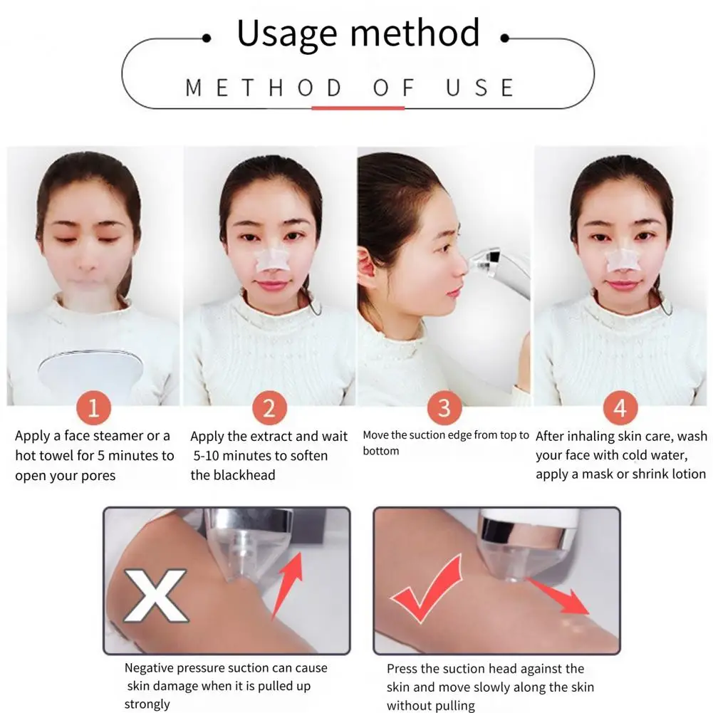 Effective Blackhead Extractor Electric Blackhead Remover Vacuum with Usb Charging for Men Women Pore for Keratin for Skin