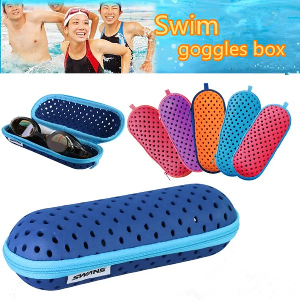 EVA Swimming Glasses Bag Hollow Out Goggles Storage Box Glasses Holder Sunglasses Storage Reading Eyewear Box Soft Portable