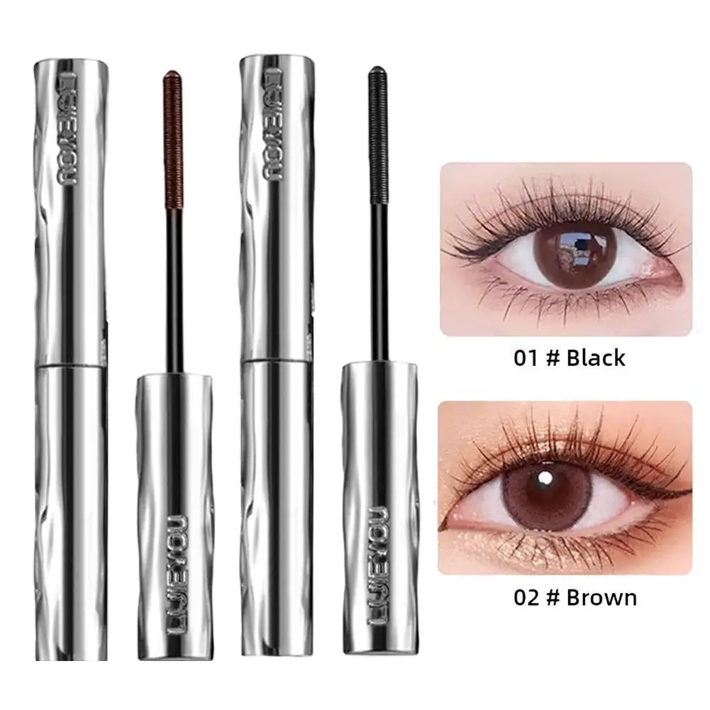 Novo tubo de aço ultrafino rímel à prova dwaterproof água longo curling maquiagem curling extensões de cílios natural curling 4d preto longo v2o0