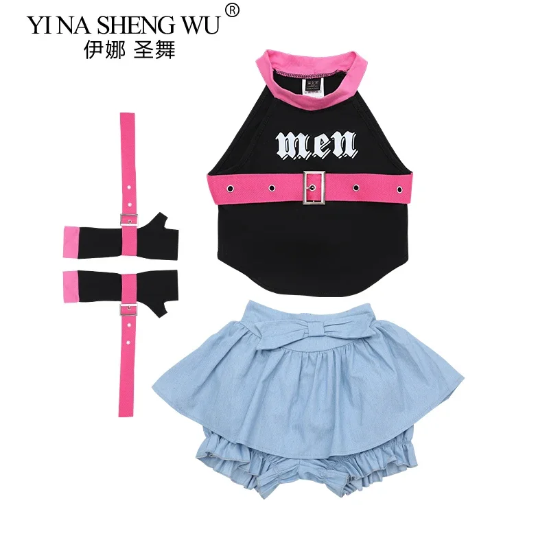 

Girls Jazz Dance Costume Fashion Suit Hip Hop Street Dance Cheerleading Dance Performance Clothes Child Catwalk Concert Outfits