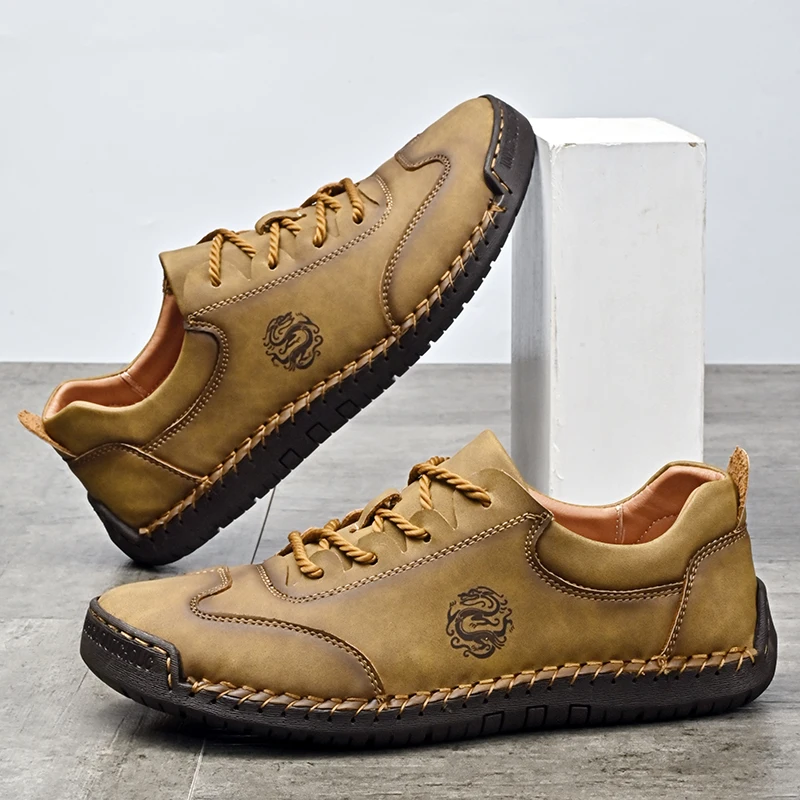 

2025New Comfortable Breathable Large Size Casual Men's Shoes with Stitching Handmade High Quality38-48Casual Shoes
