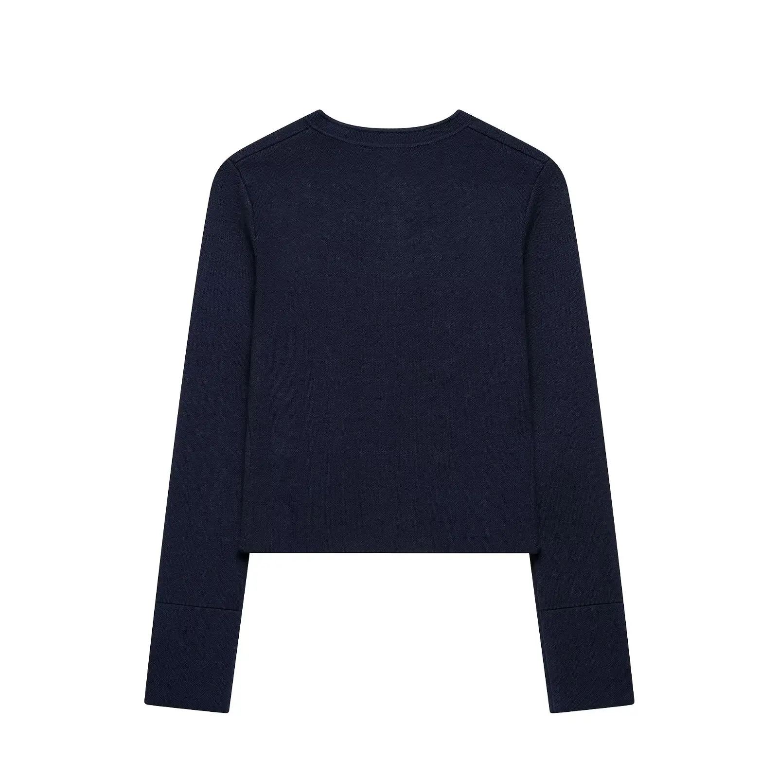HH Elegante Damen-Strickjacke im Militärstil mit Goldknöpfen, Kurze Strickjacke für Frühling und Herbst, Business-Casual Büro-Abschlussfeier-Oberbekleidung – Detail 3