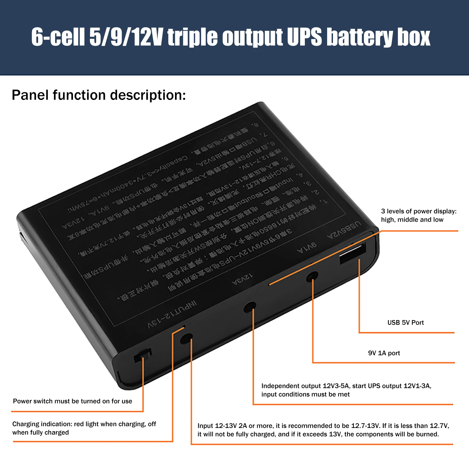 

New 18650 Battery Holder DIY Lithium Battery Box Removable Batteries Case With UPS Ready 5V 9V 12V Output Up To 60W