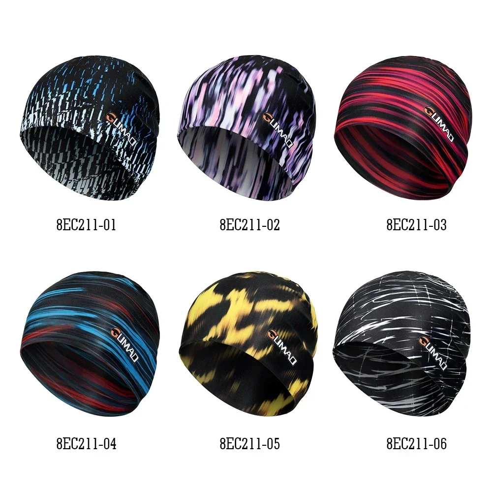 Winter Double-layer Fabric Running Print Beanies Bicycle Hat Tennis Hiking Workout Ski Cycling Snowboard Stretch Cap Men Women