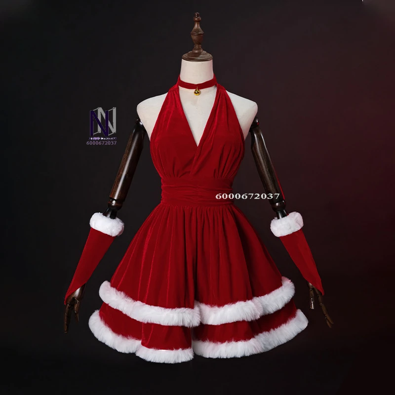 Hot Christmas Cos Clothe for Performance Sexy Dress New Year's Full Set with Hat Cosplay Costume for Women's Love Live Anime