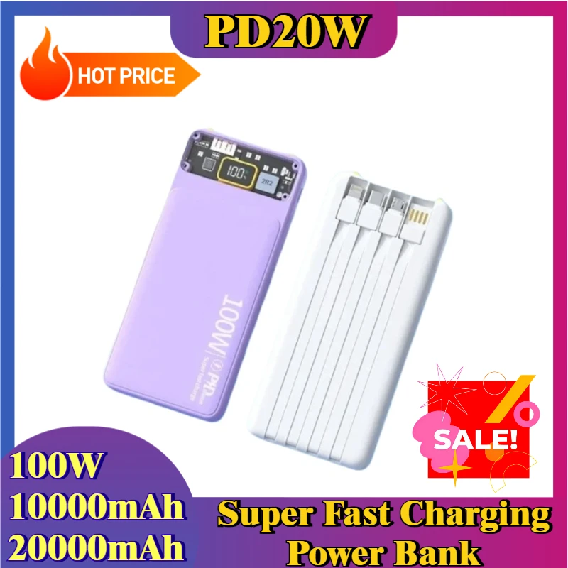 

New PD22.5W Super Fast Charging Power Bank 20000mAh Large Capacity