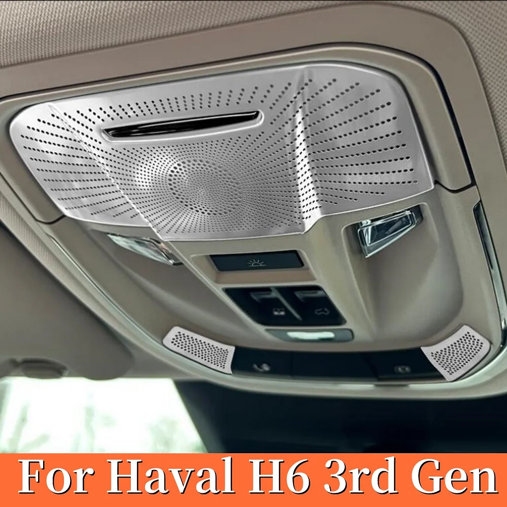 

For Haval H6 3rd Gen 2021 2022 2023 2024 GT HEV PHEV Car Audio Strips Protective Horn Roof Lamp Frame Mesh Reading Light Cover