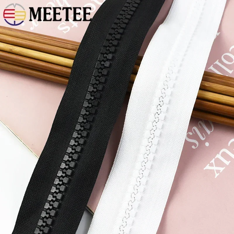 1-6 م م ميتي 10 #   سحاب من الراتنج مع مزلقات مزدوجة لخياطة الخيام الخارجية بسحاب قفل مجموعات إصلاح الملحقات DIY