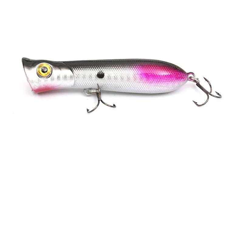

1PCS 8cm 11g 6# Hooks Pesca Artificial Bait Peche Fishing Tackle Top Water for Sea Bass Popper Lure Fishing Wobbler Crankbait