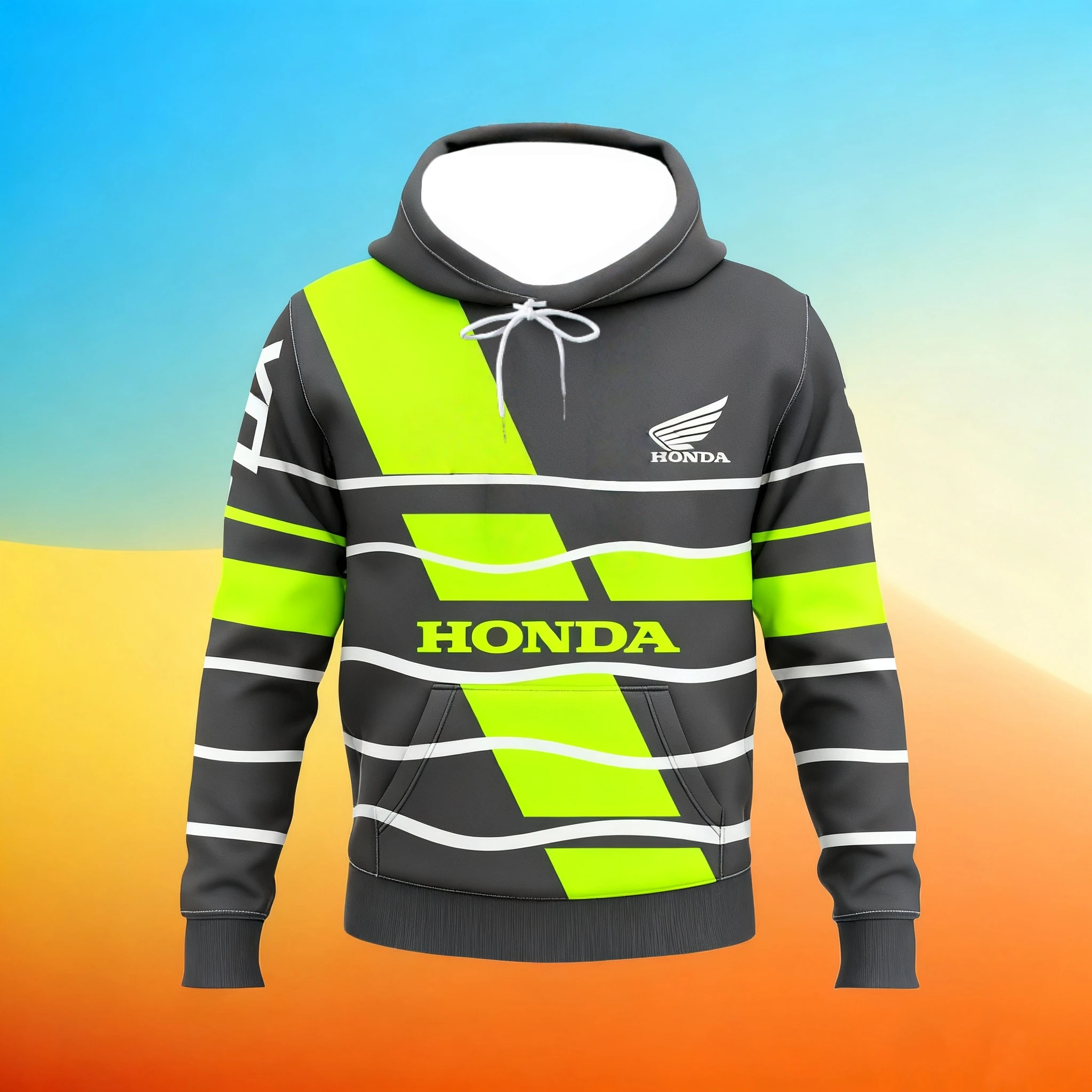 

Осенне-зимняя мотоциклетная майка Honda с 3D принтом и капюшоном для езды на велосипеде по бездорожью и горах, мужская и женская бронированная толстовка с капюшоном