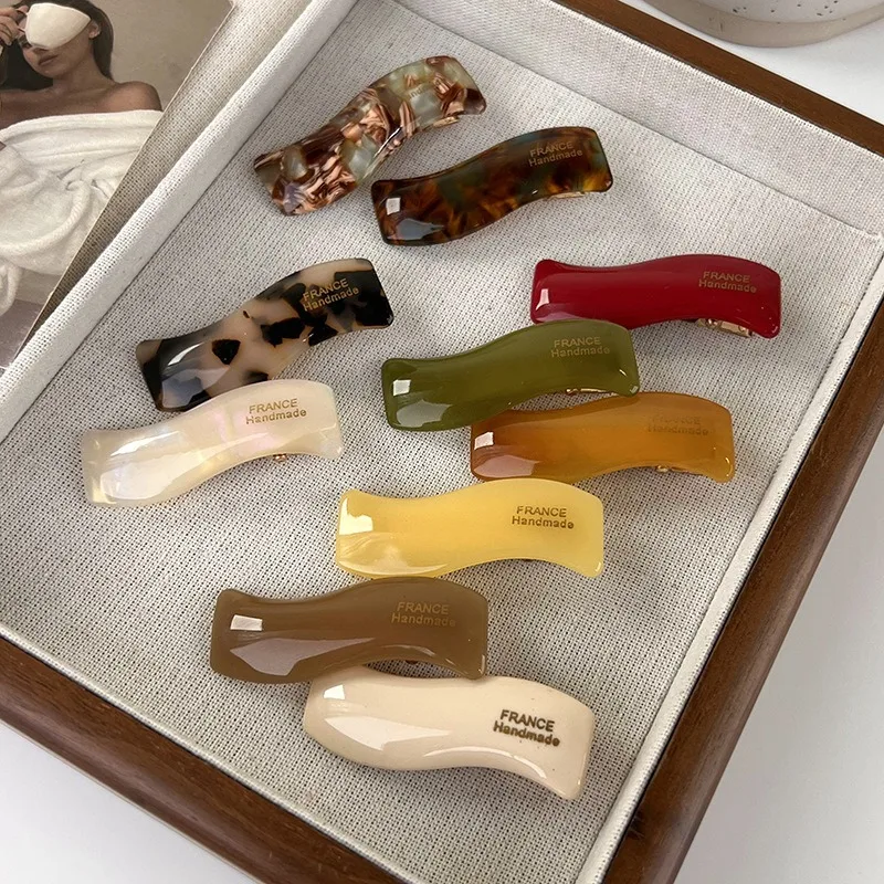 กิ๊บติดผมทรงหางม้าสูง ขนาดเล็ก ทำจากอะซิเตท  กิ๊บหนีบผม กิ๊บติดผม กิ๊บหนีบผม  เครื่องประดับผมสำหรับผู้หญิง กิ๊บหน้าม้า กิ๊บฉลาม