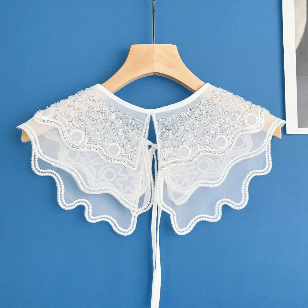 جديد مزدوج وهمية طوق وهمية فستان طوق بلوزة ديكور الجبهة بلاكيت طوق الدانتيل يصل شال Dingzhu شال طوق