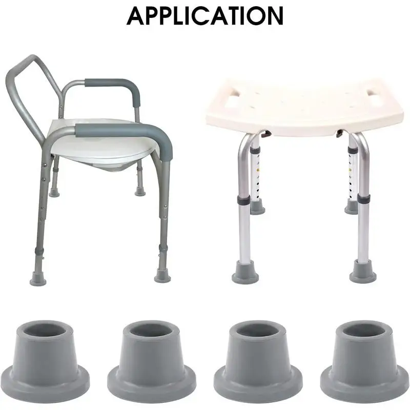 Bath Chair Rubber Feet 8pcs Shower Chair Feet Caps Bathroom Chair Leg Tips Anti-Slip Suction Rubber Caps For Bathtub Body Safety