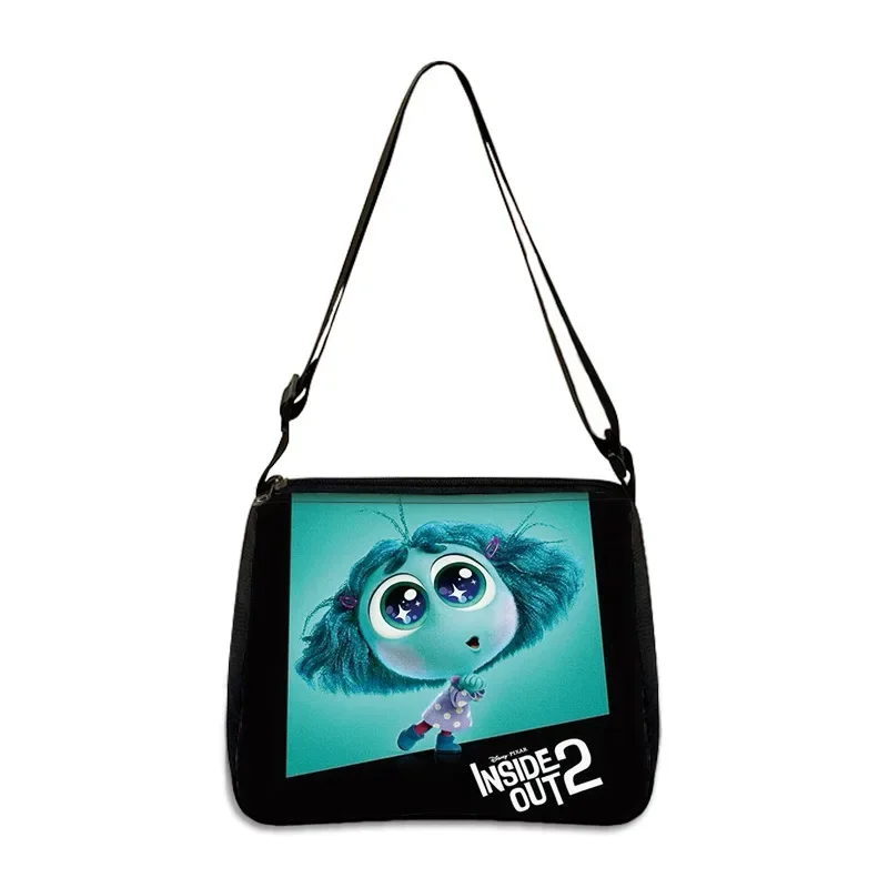 Disney-Inside Out 2 Bolsa Infantil, Figuras Anime, Alegria Sandness, Inveja, Bolsa de Ombro Única, Grande Capacidade, Presentes de Natal, Nova