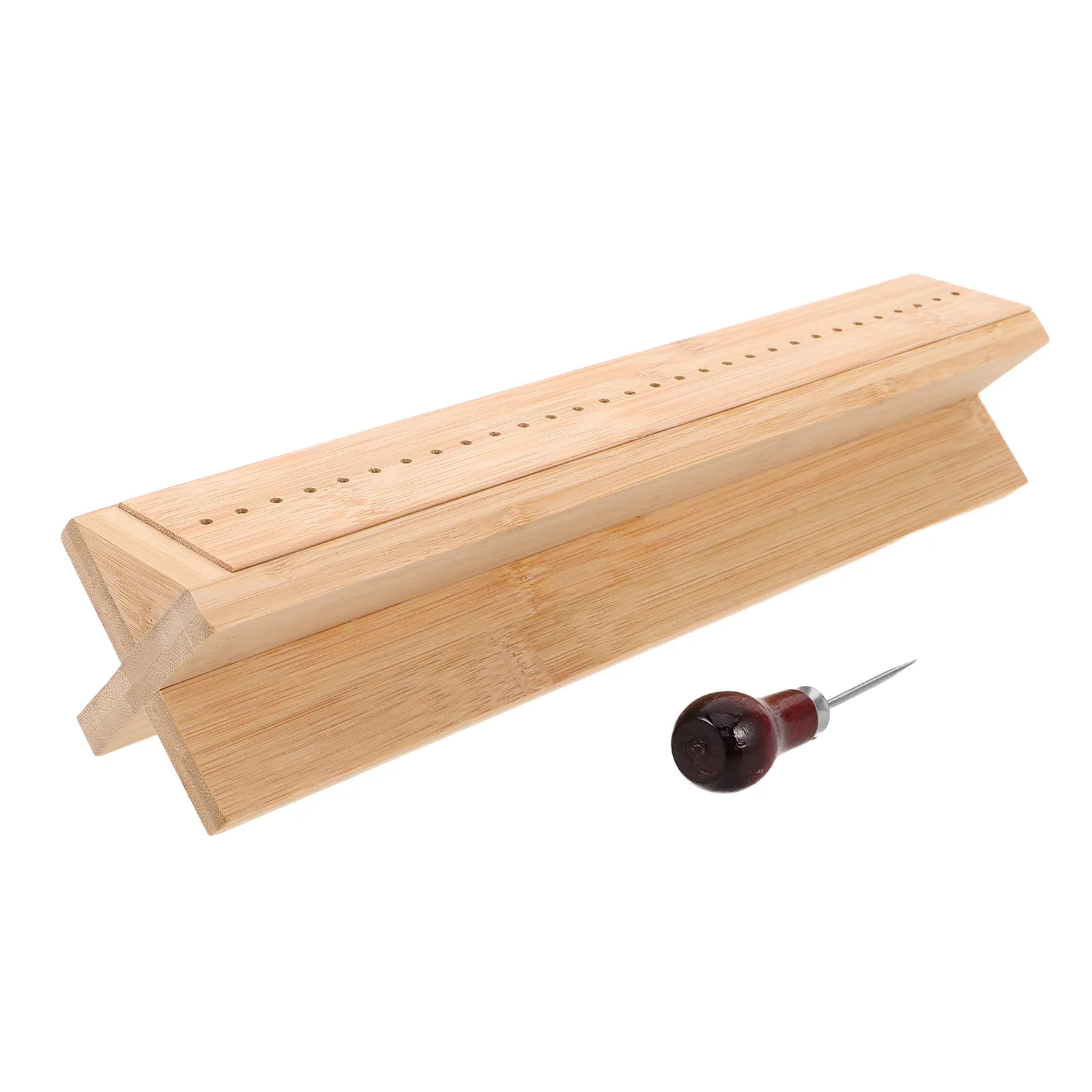 1set-bamboo-book-binding-cradle-punching-tool-awl-manual-paper-binding-tool-home-diy-booklet-craft-supplies-book-making-tools