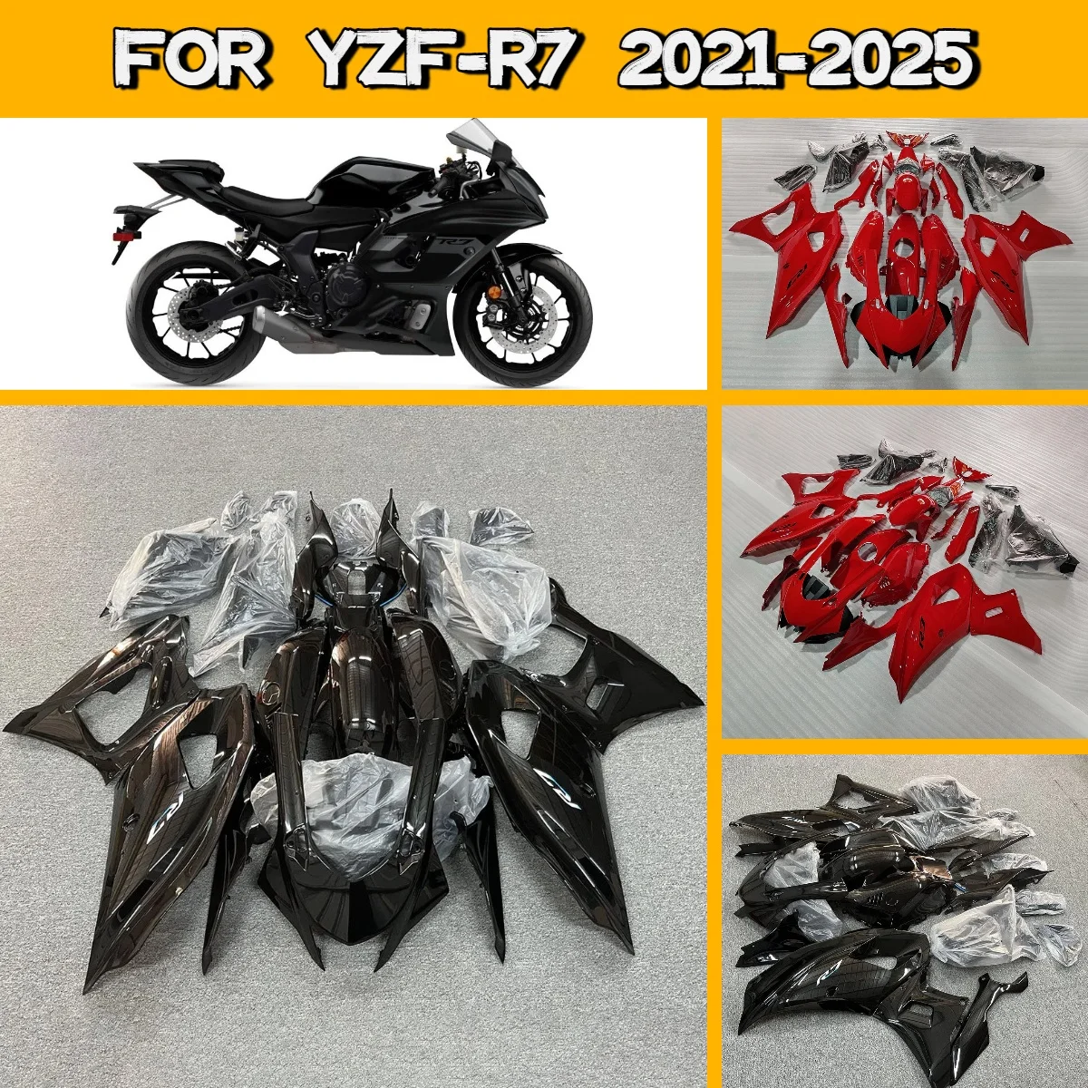 

Высококачественный комплект обтекателей (обвес) для мотоцикла Yamaha YZF R7 2021-2025, изготовленный методом литья под давлением из ABS-пластика