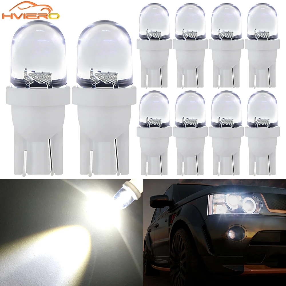 

1/2/4/10/20X Car Wedge Dashboard Light T10 W5W LED Bulb White Blue RGB 1SMD 5050 License Plate Brake Side Clearance Signal Lamp