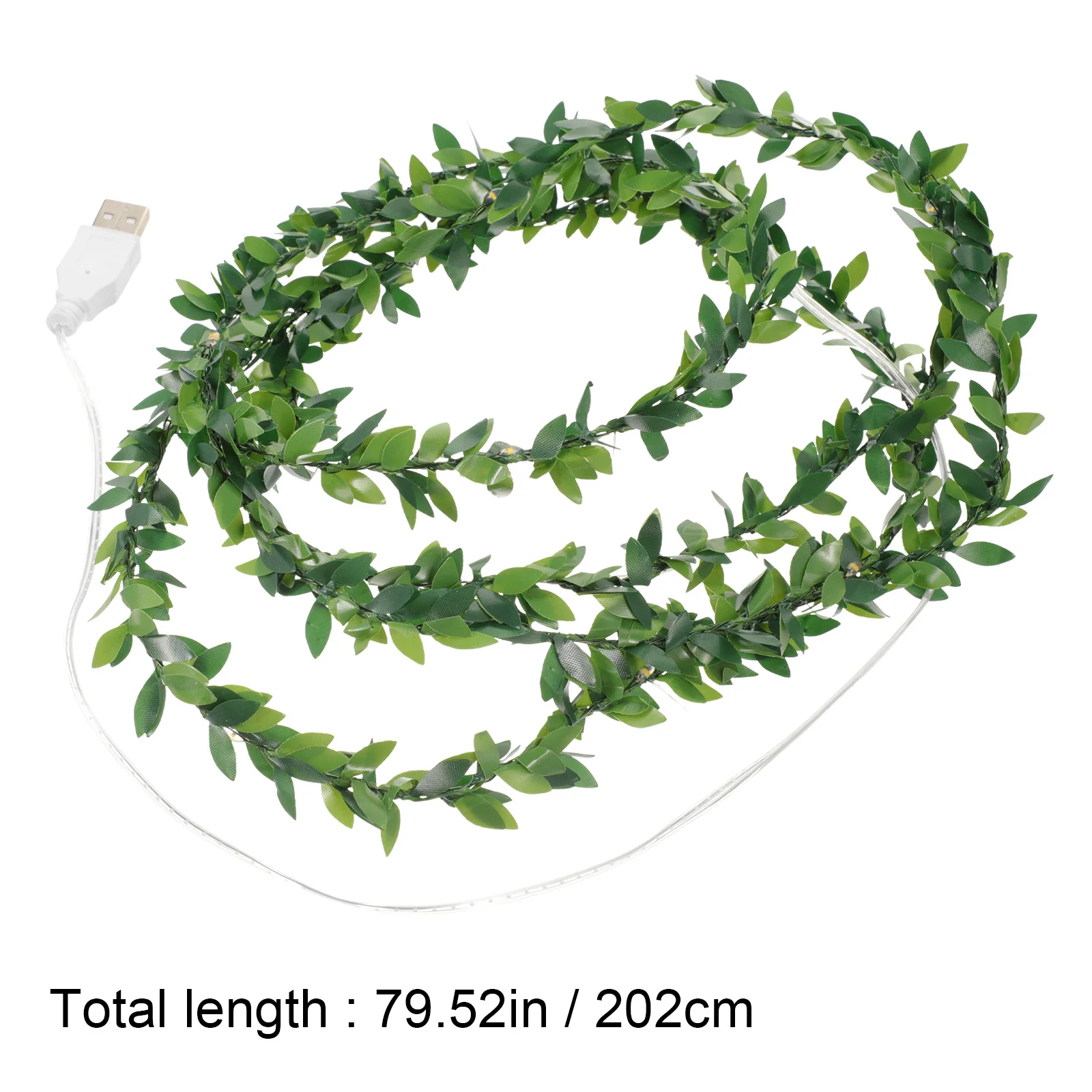 Green Leaf Led String Lights Warm White Decorative Lights For Home Garden Patio Christmas Party Decor Indoor Outdoor Rattan Lamp