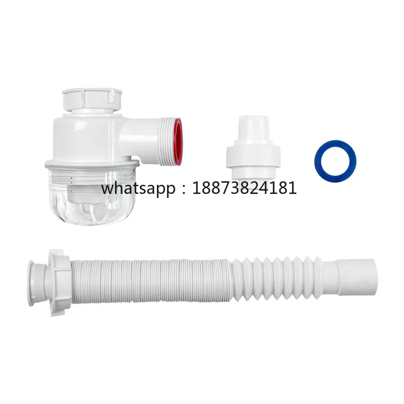 Wast Pipe with Gourd  Easy Install and Anti Odor Design Drain Pipe Factory  Wholesale  Wash Basin Drain fast shipping