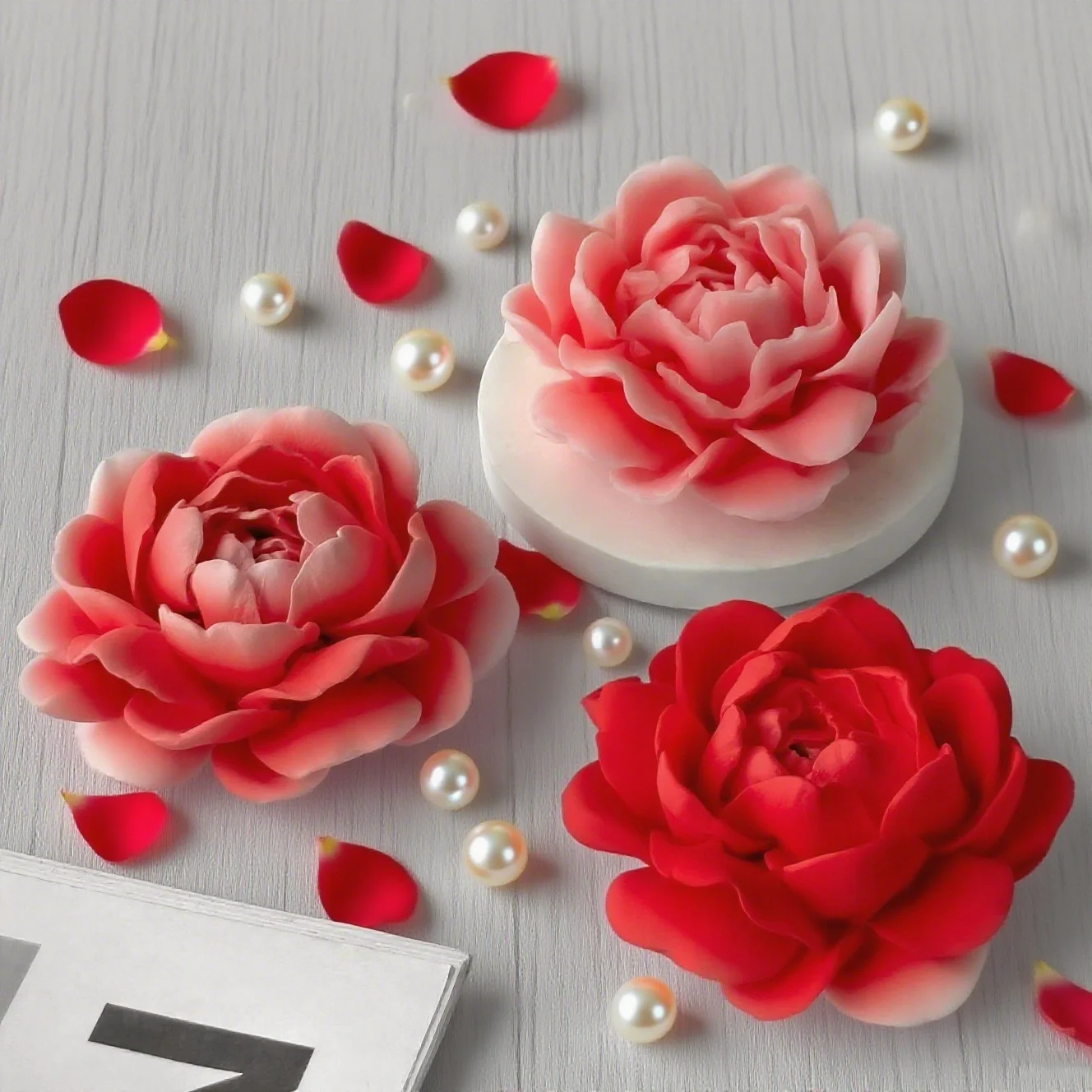 DIY Jasmine Flower Silicone Mold Scented Candle Plaster Resin Molds Handmade Soap Candle Making Supplies