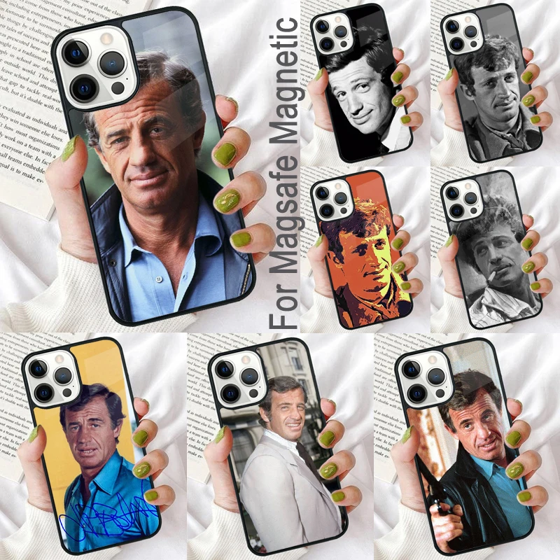 Jean-Paul Belmondo Magnetic Soft Phone Case for iPhone 16 Promax 15 Pro 13 14 Plus 11 12 Mini MagSafe Coque