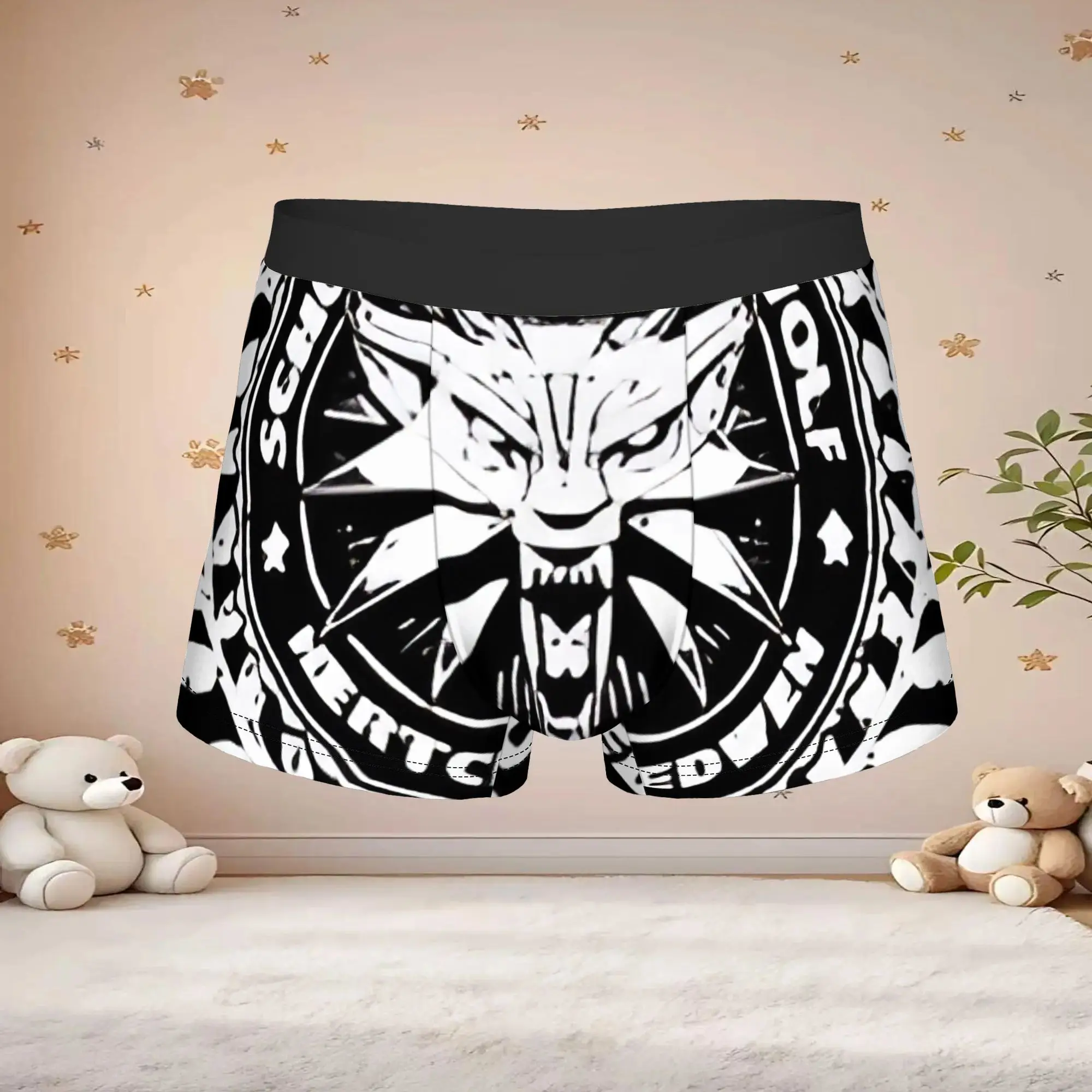 1pc Popular Kaer Morhen University boxers The Witcher Novelty Panties Men's Underwear Comfortable Shorts Boxer Briefs