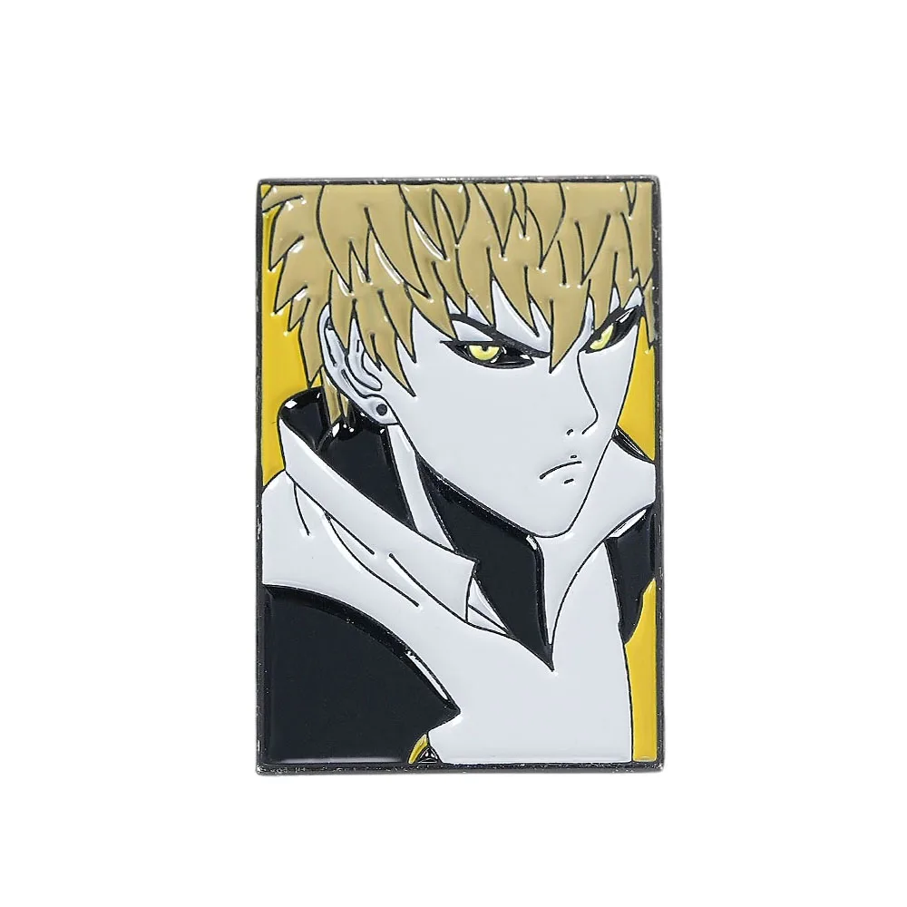 Дьявол Робот Генос Булавка на лацкане One Punch Man Аниме Фигурка Брошь Комиксы Периферийные устройства Два размера Аксессуары