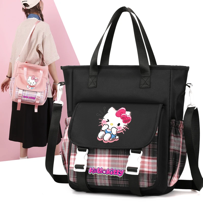 

Anime Hello Kitty Crossbody Bag Teenagers Students Back To School Handbag for Girl Boy Tote Bag Ladies Bag Shoulder Bag Rucksack