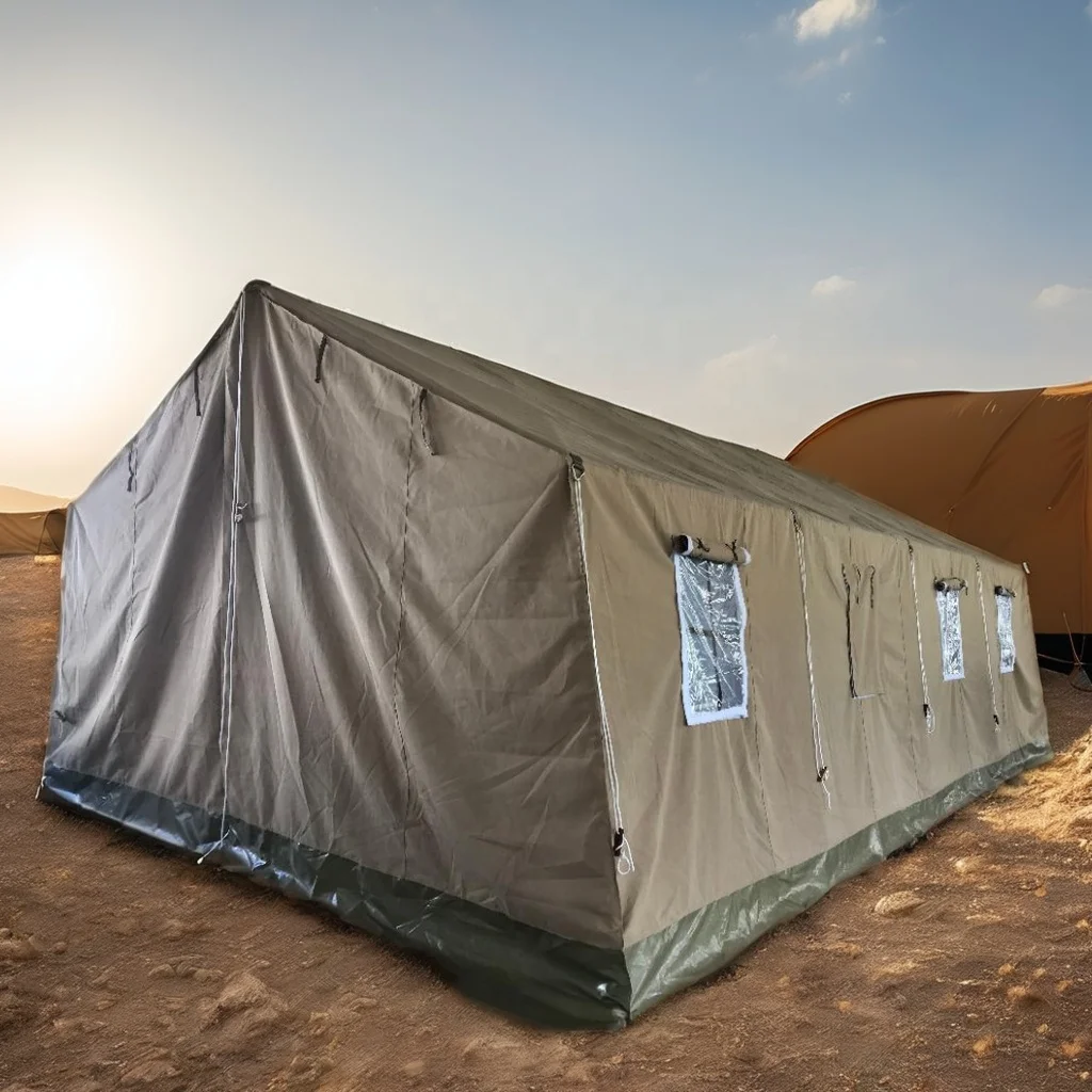 Big One Bedroom Four-Season Beige PVC & Polyester Tent For Desert Camping