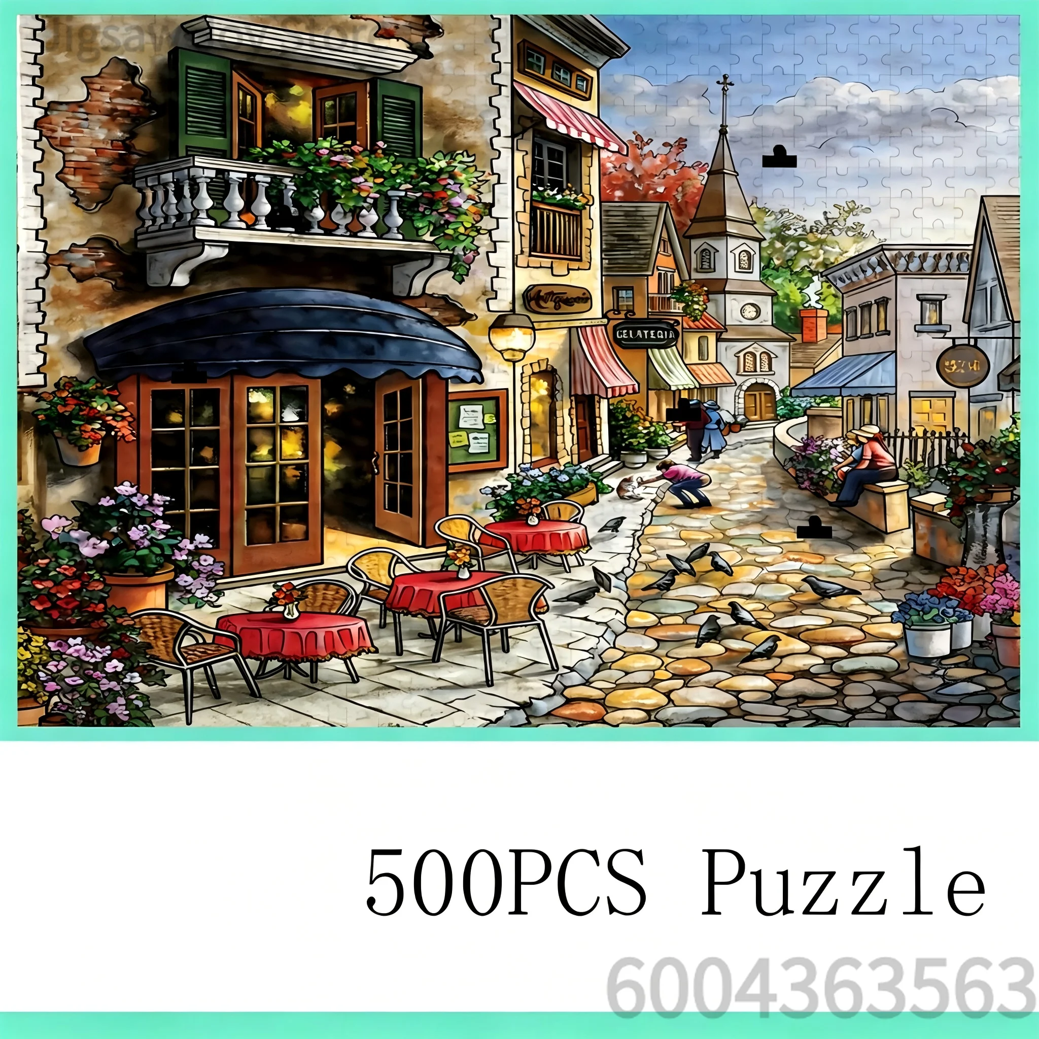 Adults Jigsaw Puzzle 500-2000pcs Beautiful Landscape Country House Flower Garden Street View Brain Teaser Toy Birthday Present