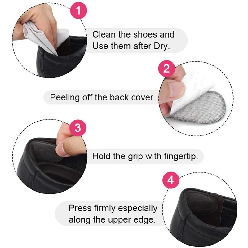 MACH-2X Heel Grips For Men And Women, Self-Adhesive Heel Cushion Inserts Prevent Heel Slipping, Rubbing, Blisters, Foot Pain