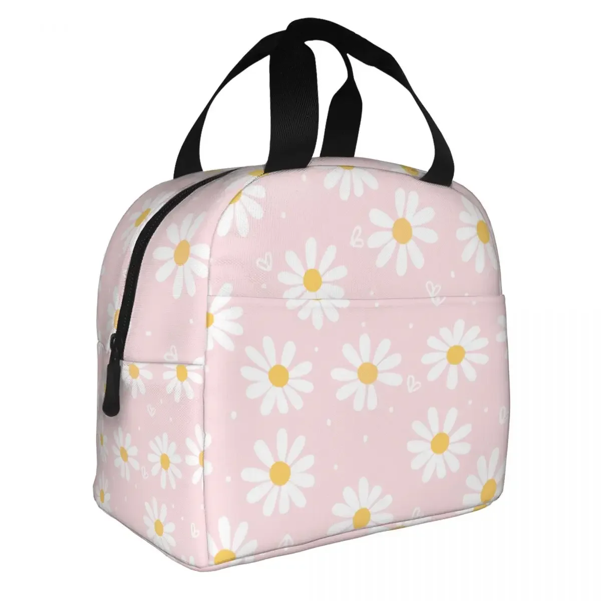 Fiambrera impermeable con estampado Floral para mujer, bolsa de almuerzo con aislamiento Oxford, térmica, para comida fría, Picnic y trabajo