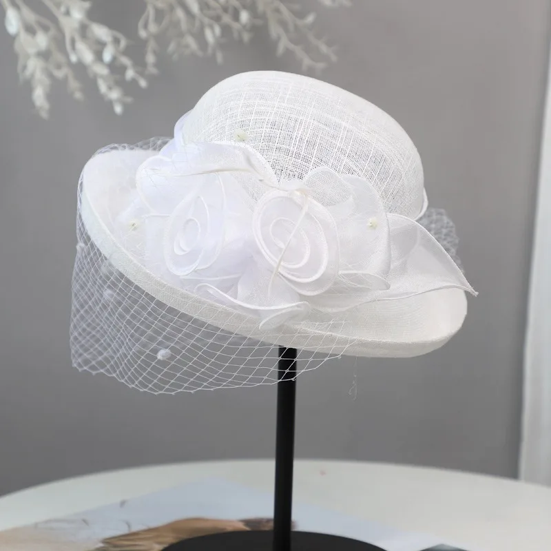 Flower Fascinators Races Hats For Women Elegant Banquet Fascinator Hat Girls Ladies Formal Wedding Dress Fedora Hats