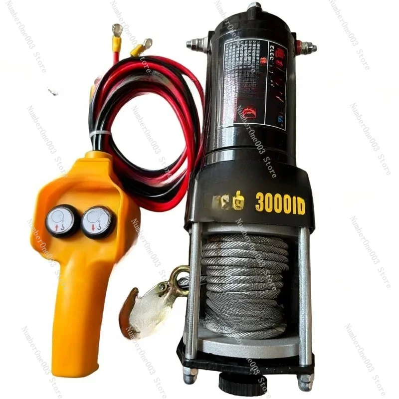 Vehicle Self-rescue Off-road Winch 3000lbs 12V 24V Off-road Vehicle Winch Electric Winch Traction For Vehicle Crane