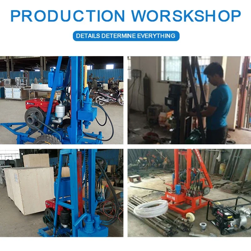 Portable Borehole Percussion Core Water Well Drilling Machine Diesel Hydraulic Small Water Well Drilling Rig