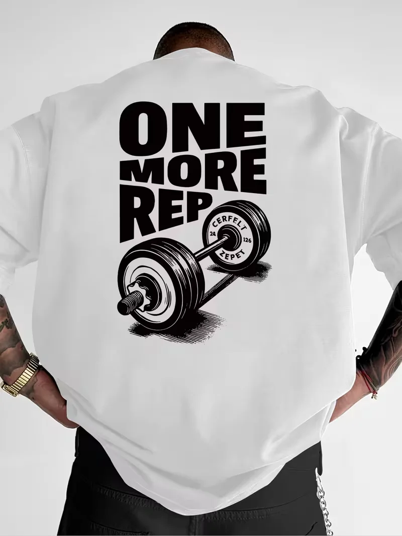 Trendy men's round neck T-shirt - Made of soft 230GSM material, low maintenance and durable short sleeves, printed loose fit,