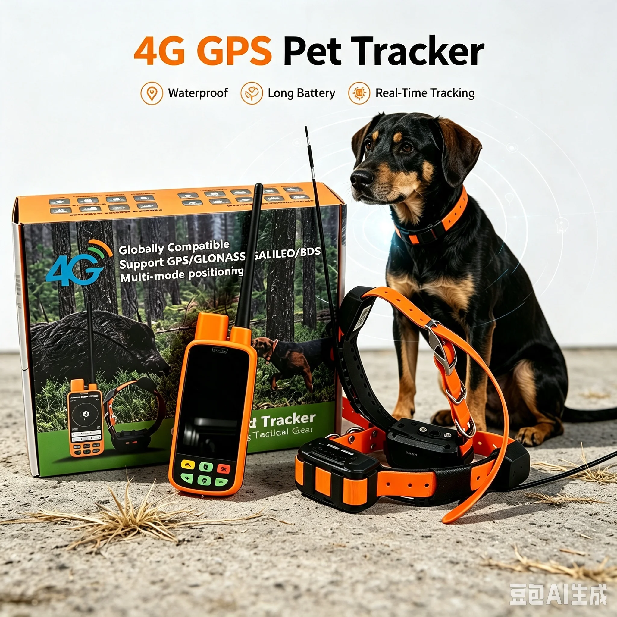 ESEEK GPS Hound Tracker Alternative For Hunting Dogs With Long Range VHF Tracking And Real Time Location